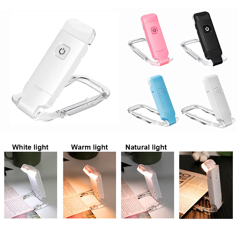 Laptop Accessories Light - ไฟอ่านหนังสือแบบหนีบ, โคมไฟหนังสือ, 3 โหมดหรี่แสงได้, ไฟ LED