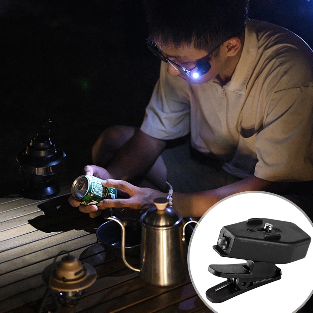 Laptop Accessories Light - ไฟอ่านหนังสือแบบหนีบแว่นตา LED ขนาดเล็ก ใช้ได้กับแว่นตาทั่วไป ไฟกลางคืนอเนกประสงค์ อุปกรณ์สำหรับใช้งานกลางแจ้ง