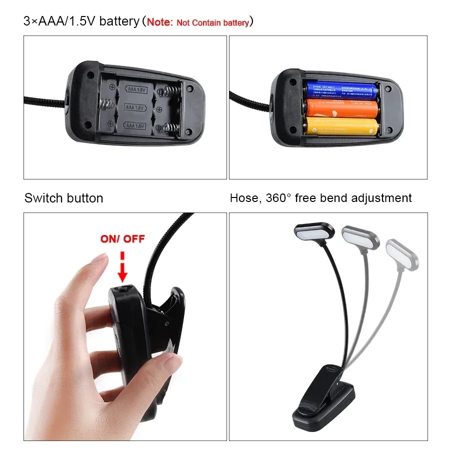 MINI LED Book Light พร้อมคลิป, - Laptop Accessories Light บทวิจารณ์และราคา