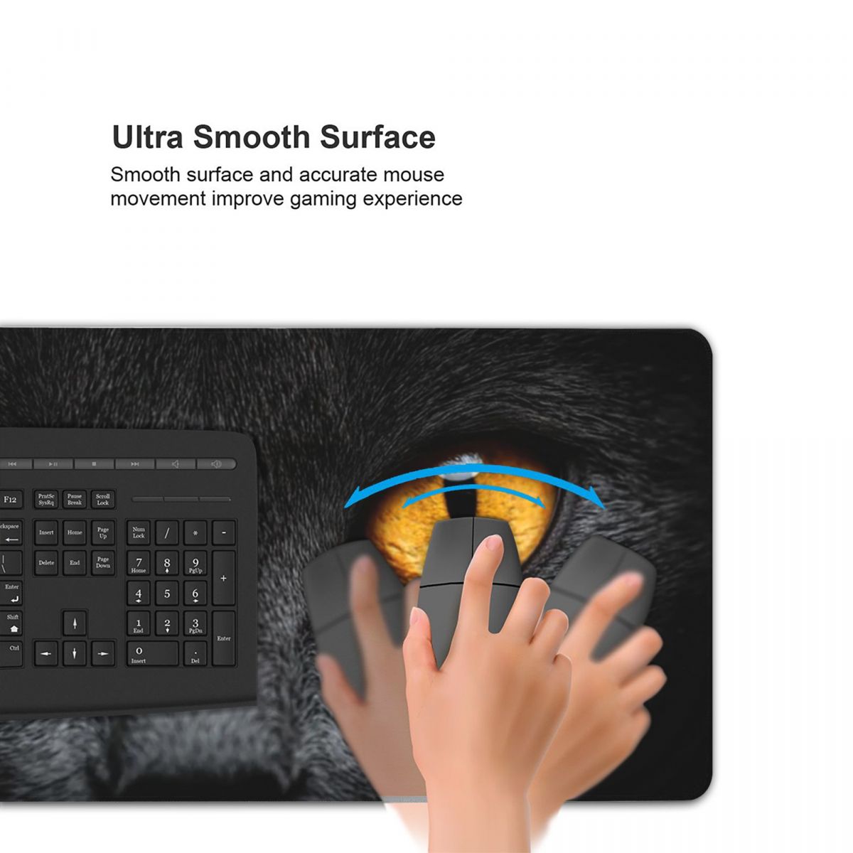 แผ่นรองเมาส์ขนาดใหญ่ลายหน้าแมว - Yellow Laptop Accessories บทวิจารณ์และราคา
