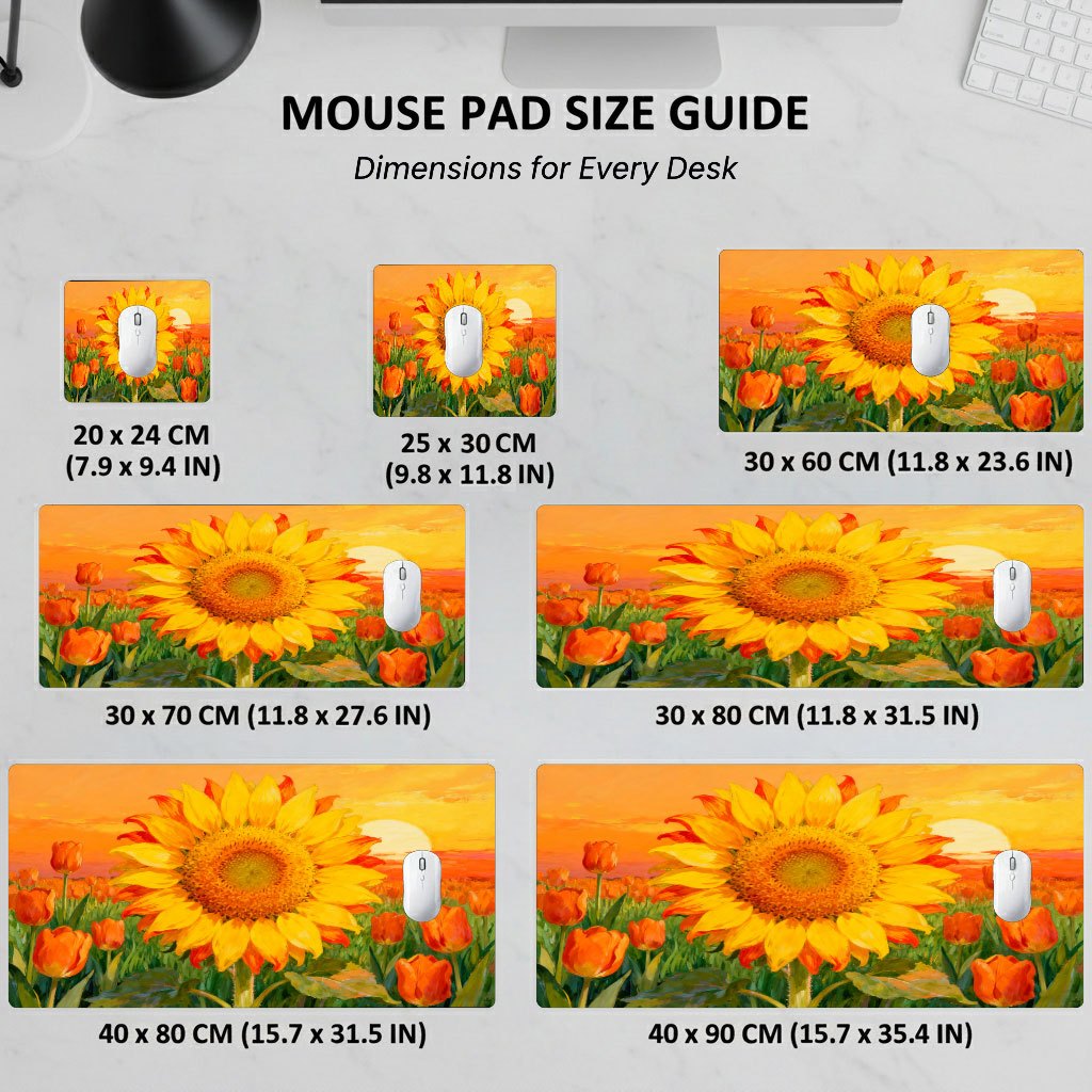 แผ่นรองเมาส์ลายดอกทานตะวันสีเห - Yellow Laptop Accessories บทวิจารณ์และราคา